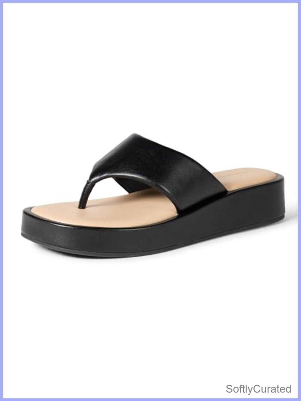 Women's Flatform Thong Sandals Memory Foam Flip Flop